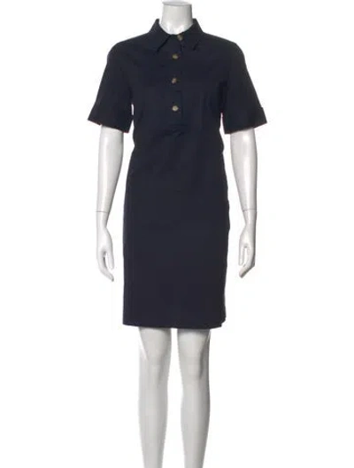 Pre-owned Lafayette 148 Knee-length Dress In Blue