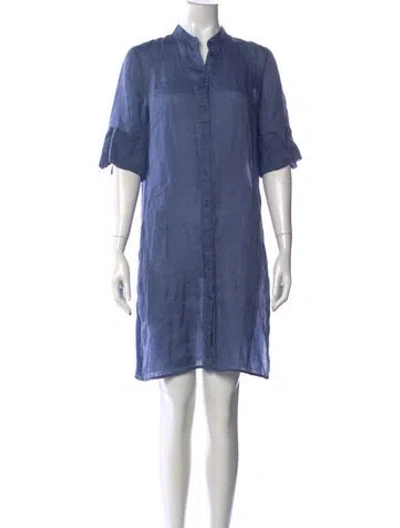Pre-owned Lafayette 148 Knee-length Dress In Blue