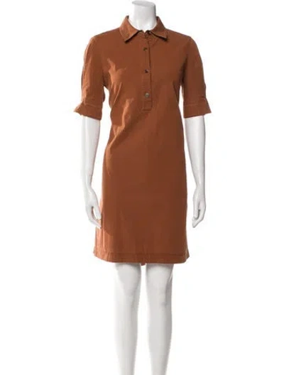 Pre-owned Lafayette 148 Knee-length Dress In Brown
