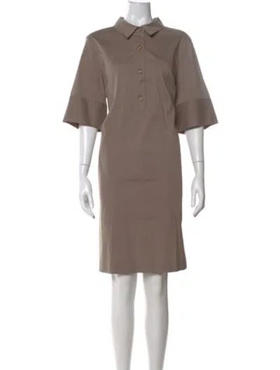 Pre-owned Lafayette 148 Knee-length Dress In Brown