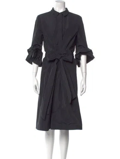 Pre-owned Lafayette 148 Knee-length Dress In Gray