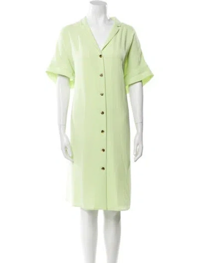 Pre-owned Lafayette 148 Knee-length Dress In Green