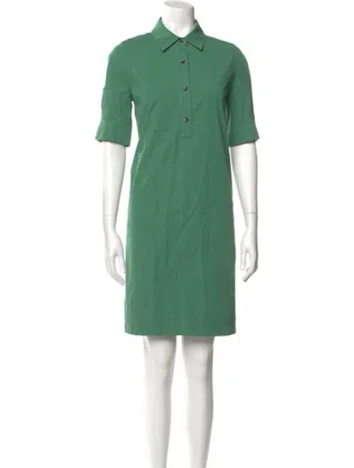 Pre-owned Lafayette 148 Knee-length Dress In Green