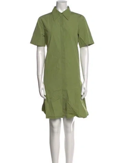 Pre-owned Lafayette 148 Knee-length Dress In Green