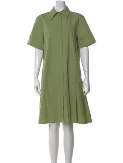 Pre-owned Lafayette 148 Knee-length Dress In Green