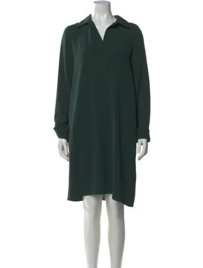 Pre-owned Lafayette 148 Knee-length Dress In Green