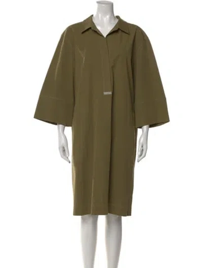 Pre-owned Lafayette 148 Knee-length Dress In Green