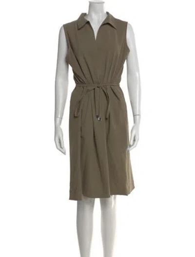 Pre-owned Lafayette 148 Knee-length Dress In Green
