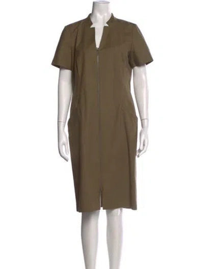 Pre-owned Lafayette 148 Knee-length Dress In Green