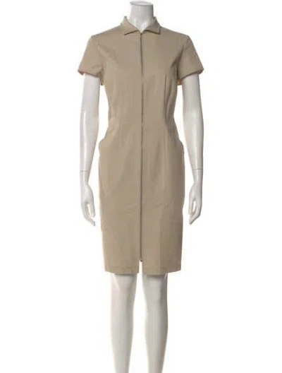 Pre-owned Lafayette 148 Knee-length Dress In Neutral