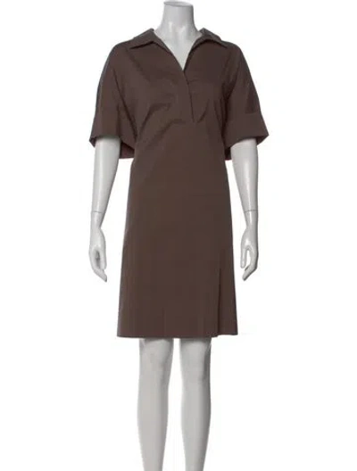 Pre-owned Lafayette 148 Knee-length Dress In Neutral