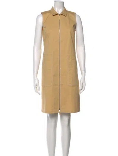 Pre-owned Lafayette 148 Knee-length Dress In Neutral