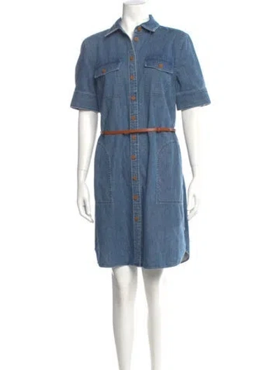 Pre-owned Lafayette 148 Knee-length Dress W/ Tags In Blue