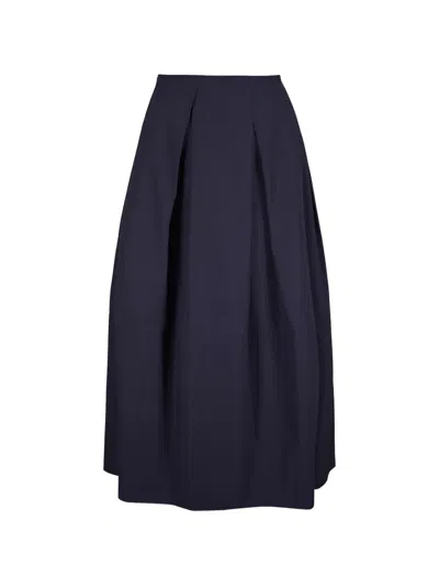 Lafayette 148 Knife-pleat Panelled Skirt In Brown