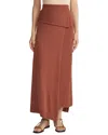 Lafayette 148 Knit Pull On Wool Wrap Skirt In Brown