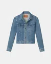 Lafayette 148 Laight Jacket In L148 Authentic Denim In Faded Skyline