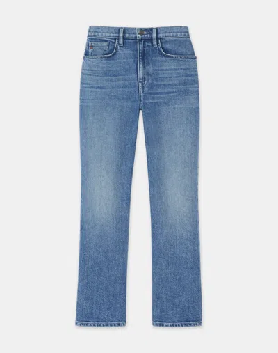 Lafayette 148 L148 Denim Mott Flared Ankle Jean In Faded Skyline