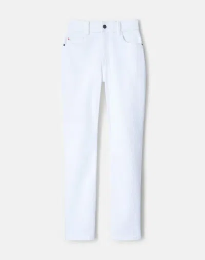 Lafayette 148 L148 Denim Reeve Straight Jean In Washed Ecru