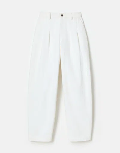 Lafayette 148 L148 Denim Wyatt Barrel Leg Jean In Washed Plaster