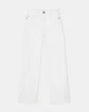 Lafayette 148 L148 Denim Wyckoff Wide-leg Cropped Jean In Washed Plaster