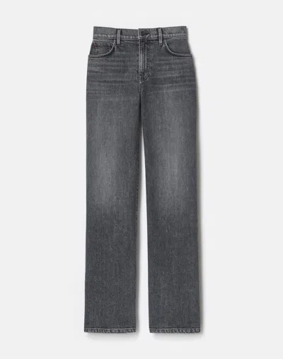 Lafayette 148 L148 Denim Wyckoff Wide Leg Jean In Gray