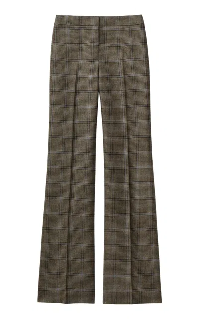 Lafayette 148 Lafayette Glen Plaid Wool Flare Pants In Gray