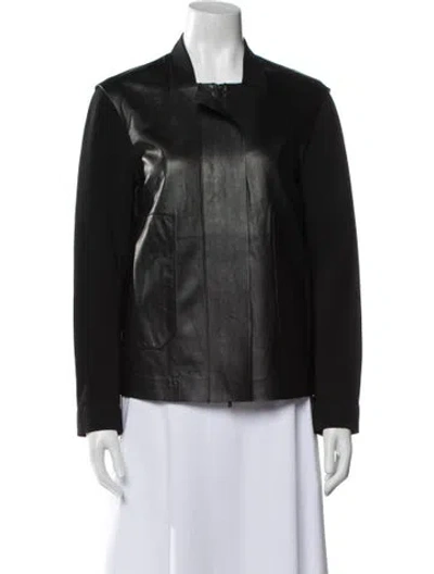 Pre-owned Lafayette 148 Lambskin Evening Jacket In Black