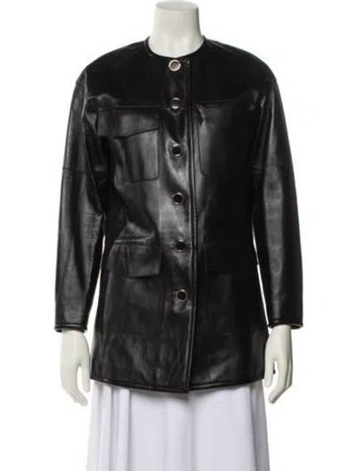 Pre-owned Lafayette 148 Lambskin Evening Jacket W/ Tags In Black