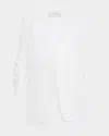 Lafayette 148 Linen Ruched Sleeve Blazer & Vest In White
