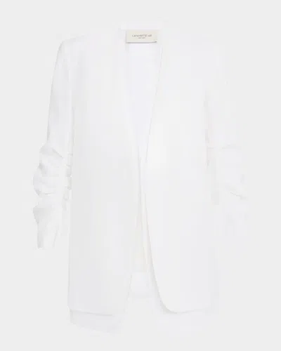 LAFAYETTE 148 LAYERED PLEATED-SLEEVE BLAZER