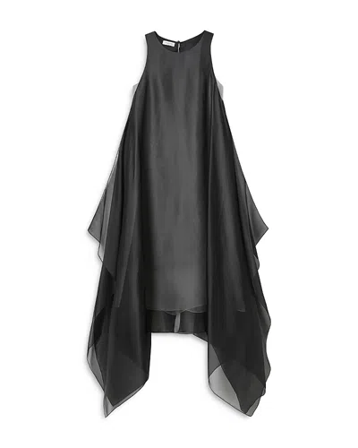 LAFAYETTE 148 LAYERED SILK HANDKERCHIEF DRESS