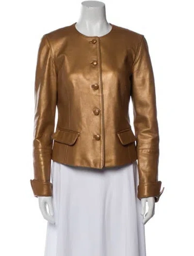 Pre-owned Lafayette 148 Leather Biker Jacket