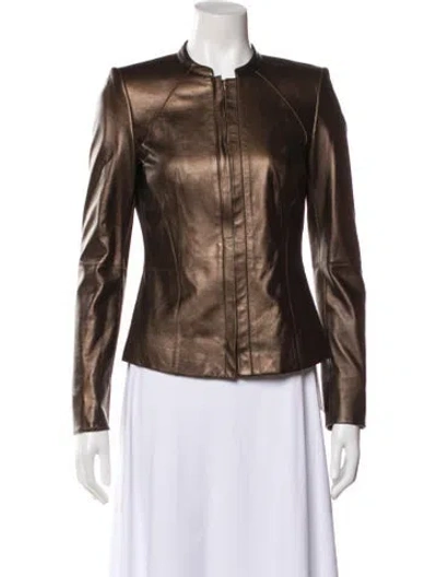 Pre-owned Lafayette 148 Leather Biker Jacket