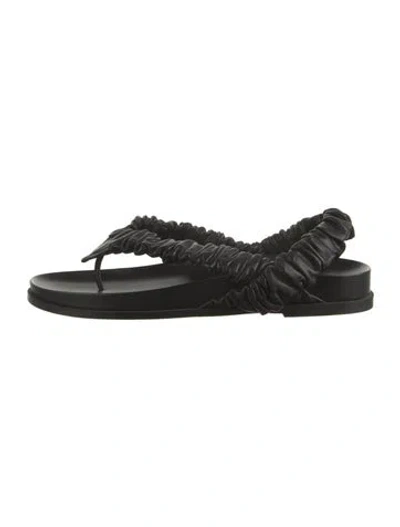 Pre-owned Lafayette 148 Leather In Black