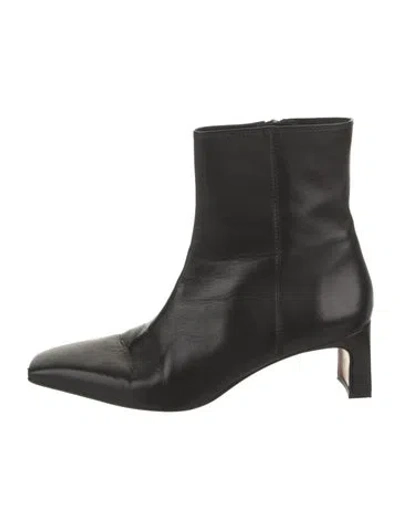 Pre-owned Lafayette 148 Leather Boots In Black
