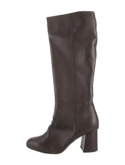 Pre-owned Lafayette 148 Leather Boots In Brown