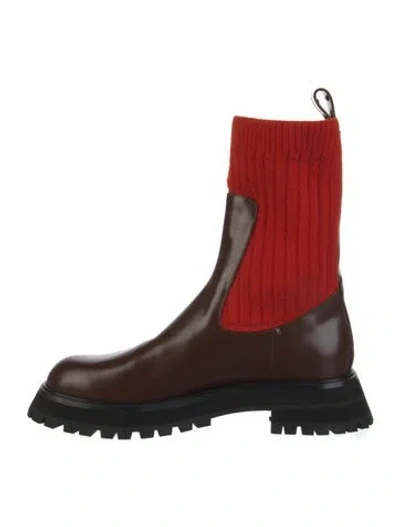 Pre-owned Lafayette 148 Leather Chelsea Boots In Multi