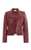 Lafayette 148 Leather Jacket In Red
