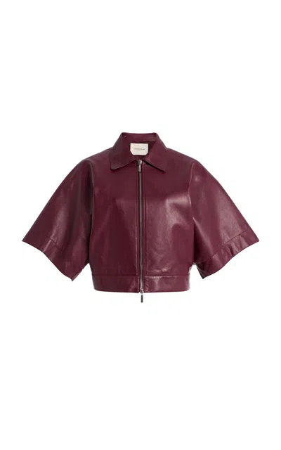 LAFAYETTE 148 LEATHER KIMONO JACKET
