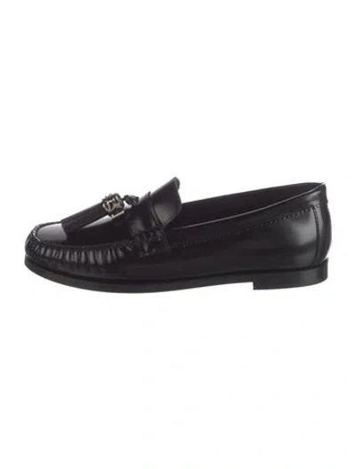 Pre-owned Lafayette 148 Leather Loafers In Black