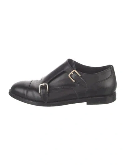 Pre-owned Lafayette 148 Leather Oxfords In Black