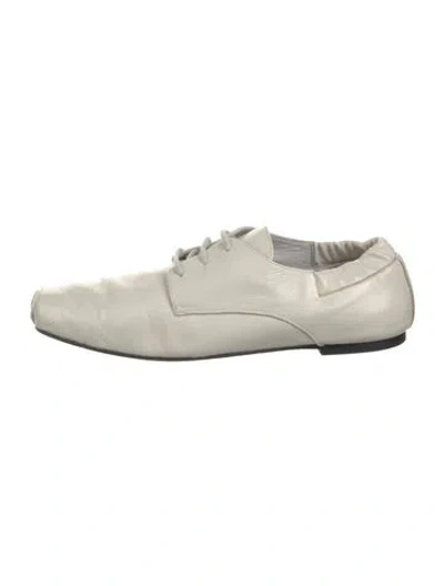 Pre-owned Lafayette 148 Leather Oxfords In White