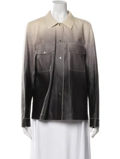 Pre-owned Lafayette 148 Leather Performance Jacket In Black