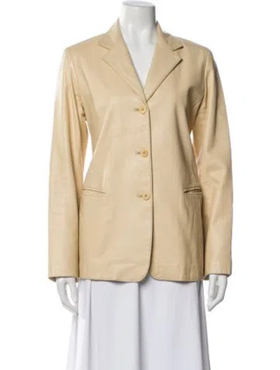 Pre-owned Lafayette 148 Leather Set In Neutral