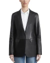 LAFAYETTE 148 LEATHER SINGLE BREASTED BLAZER