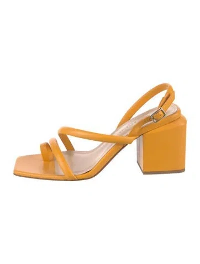 Pre-owned Lafayette 148 Leather Slingback Sandals In Multi