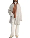 Lafayette 148 New York Leather-trim Coat In White
