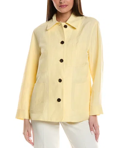 LAFAYETTE 148 LINEN & SILK-BLEND SHIRT JACKET