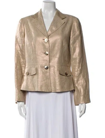Pre-owned Lafayette 148 Linen Blazer