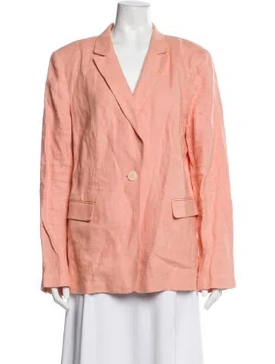Pre-owned Lafayette 148 Linen Blazer In Neutral
